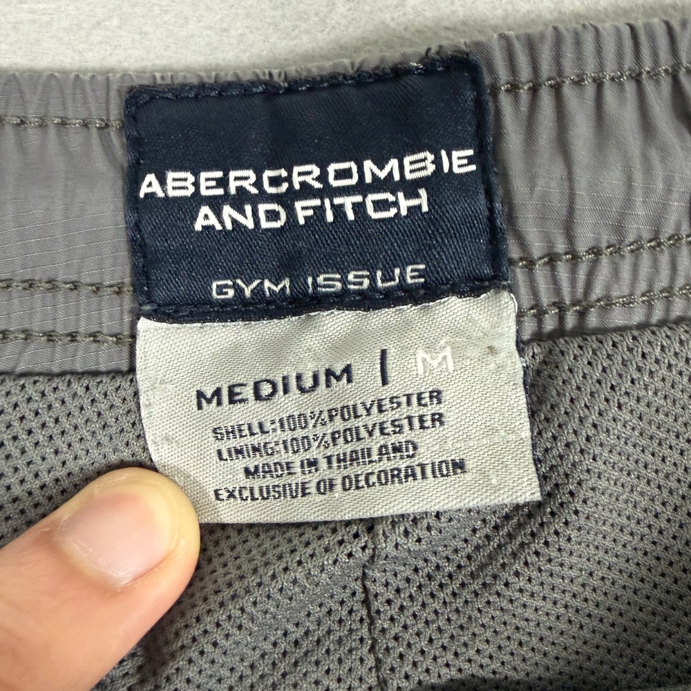 VTG 90's Abercrombie & Fitch Mens M 092 Track Pants Gray Gym Issue Mesh Lined - Picture 6 of 16